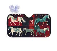 Various Kinds of Horses Sun Shade - Folding Car Front Window Sunshade for Cars SUV Trucks,Max UV Blocking and Keep The Vehicle Cool