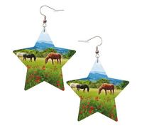 Various Kinds of Horses Women's Fashion Earrings, Celestial Dangle Earrings, Star Shape Jewelry for a Versatile