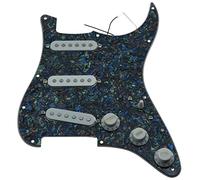 Various Loaded Prewired SSS Prewired ST For Pickguard With Pickups Guitar Replacement Parts Prewired Guitar Pickups (Color : Abalone Pearl-WH)