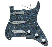 Various Loaded Prewired SSS Prewired ST For Pickguard With Pickups Guitar Replacement Parts Prewired Guitar Pickups (Color : Abalone Pearl-CR)