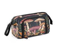 Various Mushrooms Big Capacity Pencil Case Pouch Pen Case Pencil Box Stationery Office Organizer Bag for Boys Girls
