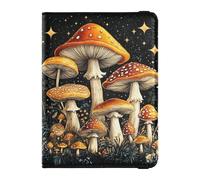 Various Mushrooms Stars Leather Passport Holder for Travel Anti Theft Passport Case for Women Trip Accessories