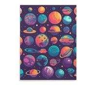 Various Planets Canvas Wall Art 15.7x11.8inch Wall Painting Modern Prints Artwork Posters Unframe-Style for Living Room Bedroom Kitchen Home Decor