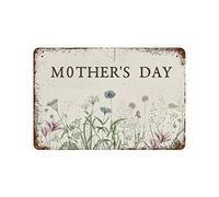 Various plants WELCOME Mather's day Personalized Metal Tin Sign Decoration for festival Gifts for MOM,You are A Mother,But to Our Family,You are The World,Retro Home Garden Wall Art Poster 5.5×8inch