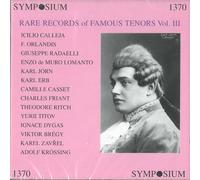 Various - Rare Records of Famous Tenors