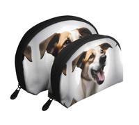 Various retro musical instruments Moon Cosmetic Bag, Travel Makeup Pouch, Portable Waterproof Cosmetic Pouch for Girls Women., The Dog Is Growling, One Size