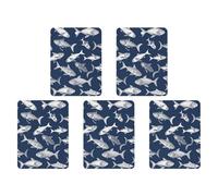 Various Sea Fish Pattern Car Air Freshener Hanging Incense Chips 5 Pack Automotive Scented Hanging Sheets for Car Home Auto Interior Decor Square,white-style