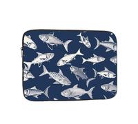 Various Sea Fish Pattern Laptop Bag 15 inch Business Briefcase Gifts for Men Women Water Resistant Laptop Sleeve Carry On Laptop Case Shockproof Protective Computer Bag Notebook Case