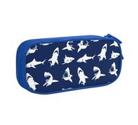 Various Sea Fish Pattern Large Capacity Double Layer Pencil Case,Customizable Full Print Polyester Fabric Organizer-School, Office, Travel Makeup Pouch