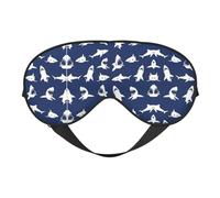 Various Sea Fish Pattern Light Blocking Sleep Mask Adjustable Comfortable Soft Eye Cover Reversible Night Rest
