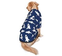 Various Sea Fish Pattern Print Dog Hoodie For Medium To Large Dogs, Warm, Soft, Breathable Sweatshirt, Easy To Wear Jumper For Winter And Fall, Pet Coat Pullover