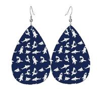 Various Sea Fish Pattern Print Leather Earrings for Women - Lightweight Dangle Earrings, Ideal for Costume Party & Everyday Wear
