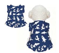 Various Sea Fish Pattern Print Pet Breathable T-Shirt Skirt M