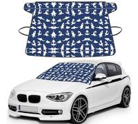 Various Sea Fish Pattern Printed Car Windshield Cover for Ice and Snow, Durable Windshield Snow Cover, Sun Protection, Universal Fit 69x42.5''