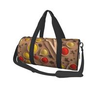 Various Seasoning Print Pattern -Print Round Travel Bag Large Capacity Duffel with Multiple Pockets Lightweight Foldable for Gym Weekend Trips.