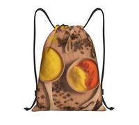 Various Seasonings Printed Patterns Title: Lightweight Drawstring Duffel Bag â€“ Water-Resistant Foldable Gym Sack with Adjustable Shoulder Strap, Ideal for Sports, Yoga, Travel and School
