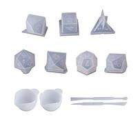Various Shapes Dice Mold Multi-spec Digital Mold Crystal Epoxy Resin Digital Game Silicone Art RPG Maker