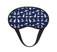 Various Shark Pattern Sleep Mask,Blackout Eye Mask Adjustable Eye Cups,Sleeping Mask for Light Sleepers, Travelers