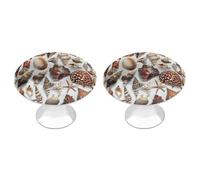 Various Shell Images Cabinet Knobs, 2-Pack Silver Stainless Steel Drawer Pulls with Screws, Elegant Hardware for Dressers, Kitchen,Cabinets & Desks