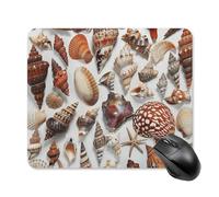 Various Shell Images Mouse Pad Square Mouse Mat Non-Slip Rubber Base Mousepad Wireless Mice Mat for Gaming, Office & Home, Waterproof Mouses Mats for Laptop/Desktop 25 * 30cm