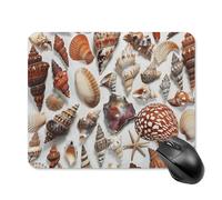 Various Shell Images Mouse Pad Square Mouse Mat Non-Slip Rubber Base Mousepad Wireless Mice Mat for Gaming, Office & Home, Waterproof Mouses Mats for Laptop/Desktop 20 * 25cm