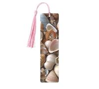 Various Shells Printed Metal Bookmarks S - Pink Lightweight Aluminium Book Marker for Books, Journals & Gifts, Ideal Book Lovers, Holiday Decor & Crafts