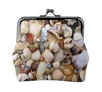 Various Shells, PU Leather Coin Purse, Small Wallets, Change Pouch with Kiss Lock Clasp Buckle, Change Purse