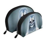 Various smiley faces Moon Cosmetic Bag, Travel Makeup Pouch, Portable Waterproof Cosmetic Pouch for Girls Women., Ghostly Gaze, One Size