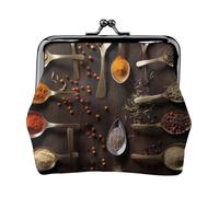 Various Spices Small Coin Purse For Women Girls Pu Leather Change Purse Wallets Key Bags Kiss-Lock Mini Coin Pouch For Women Girls
