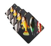 Various Type of Fishing Baits Car Air Freshener Cards for Women Men 4 Pack Cute Car Accessories Long Lasting Scent Car Diffuser Hanging Auto Aromatherapy Tablets Car Fresheners Gifts