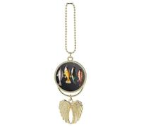 Various Type of Fishing Baits Car Hanging Ornament Rear View Mirror Pendant Lucky Presents Hanging Ornament Funny Car Pendant for Office Auto Home Decoration Golden-style