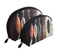 Various Type of Fishing Baits Portable Shell Cosmetic Bag Set - Travel Makeup Organiser with Zipper & Inner Compartments