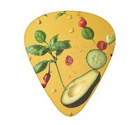 Various Vegetables Printed Guitar Picks 12 Pack Picks Sampler With Storage Box For Guitar Bass Ukulele 0.46mm