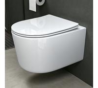 Various Wall Mounted Toilets Bathroom Rimless WC Hidden Cistern Soft Close Seat