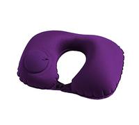 VariousHK Inflatable Travel Pillow Neck Pillow with Carry bag Comfortable Portable Neck Head Support Pillow Cushion for Airplane Train Car Travelling Reading Sleeping Office Nap (purple)
