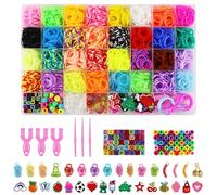 VARIOX 3500+ Loom Bands 32 Colors Refill - Friendship Bracelet Making Kit - Gift- DIY Toys - X-mas- Rubber- Color Beads- for Kids Boys Girls Age 3 4 5 6 7
