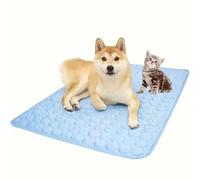 VarityMart Pet Cooling Mat for Dogs and Cats - Ice Silk Summer Cooling Pad, Breathable, Non-Electric, Portable, Washable Gel Cooling Bed for Small, Medium, Large Pets (Blue, Medium (62X50cm))
