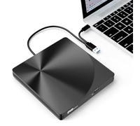 varkda External CD DVD Drive USB 3.0 Type-C Portable Burner for Laptop Mac
