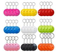 Varku 36 Pcs Pickleball Keychain,Colorful Plastic Key Chains for Women and Men,Sturdy Metal Key Rings, Assorted Colors,1.65 in Diameter,Great for Presents,Luggage Tags,Party Favors