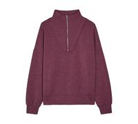 Varley Hawley Half-zip Stretch-jersey Sweatshirt - Burgundy - XL (UK16 / XL)