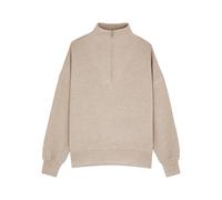 Varley Hawley Half-zip Stretch-jersey Sweatshirt - Taupe - L (UK14 / L)