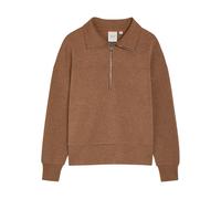 Varley Kayleigh Half-zip Stretch-jersey Sweatshirt - Brown - XL (UK16 / XL)