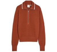 Varley Morwenna Half-zip Cotton-knit Jumper - Bronze - L (UK14 / L)