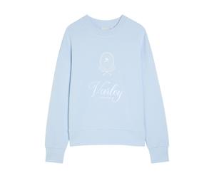 Varley Rasco Namesake Embroidered Stretch-jersey Sweatshirt - Light Blue - L (UK14 / L)