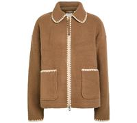 Varley Ruiko Whipstitch-trim Fleece Jacket - Brown - XL (UK16 / XL)