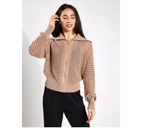 Varley Women's Eloise Zip-Through Knit - Warm Taupe - XS - Brown