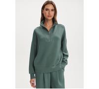 Varley Women's Hawley Half Zip Sweat - Dark Forest - Green - Size: Small