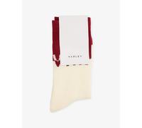 Varley Womens Varley Stellar Colour-Block Cotton-Blend Socks Egret/Red Dahlia 1 Size
