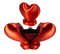 VARLIKIYAZ Engagement Ring Box for Proposal or Wedding Ceremony - Romantic Ring Gift Box -Promise Jewelry Holder - Ring Bearer Box -See“Custom”Variation for Name & Slot 1,2 or 3 (Red)