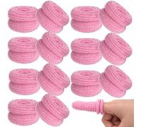 VARMDUKKE 14PCS Finger Bandages for Finger Tips, Breathable Finger Cots Finger Protectors for Wounds, Elastic Finger Gloves Thumb Covers for Garden, Kitchen, Sculpture -Pink